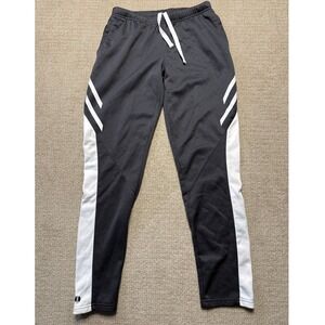 Holloway Ladies Track Pants Athletic Warm Up Pants White Stripe Small‎